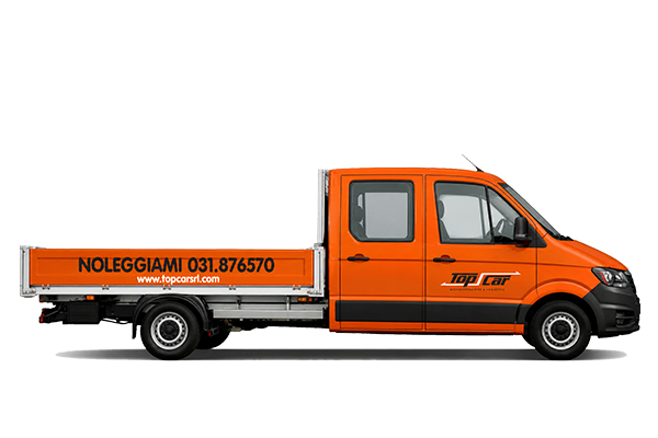 camion con pianale fisso doppia cabina a noleggio