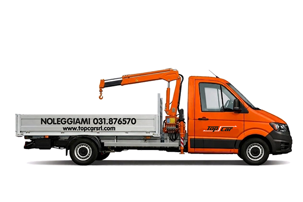 camion con pianale fisso e gru a noleggio